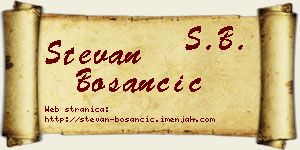 Stevan Bosančić vizit kartica
